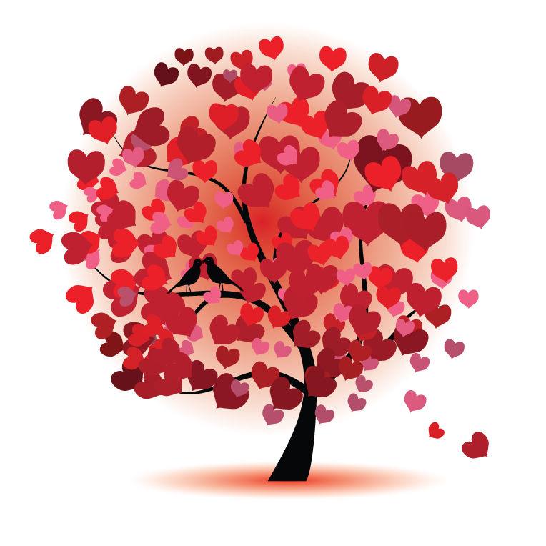 free vector Abstract Love Tree Vector Graphic